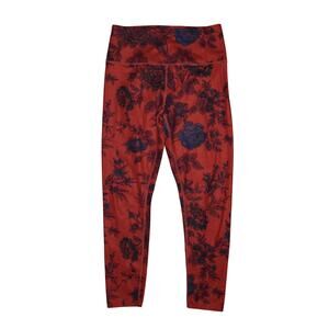 FREE PEOPLE MOVEMENT $78 Ashford Lose Control Cropped Legging Red Combo Medium